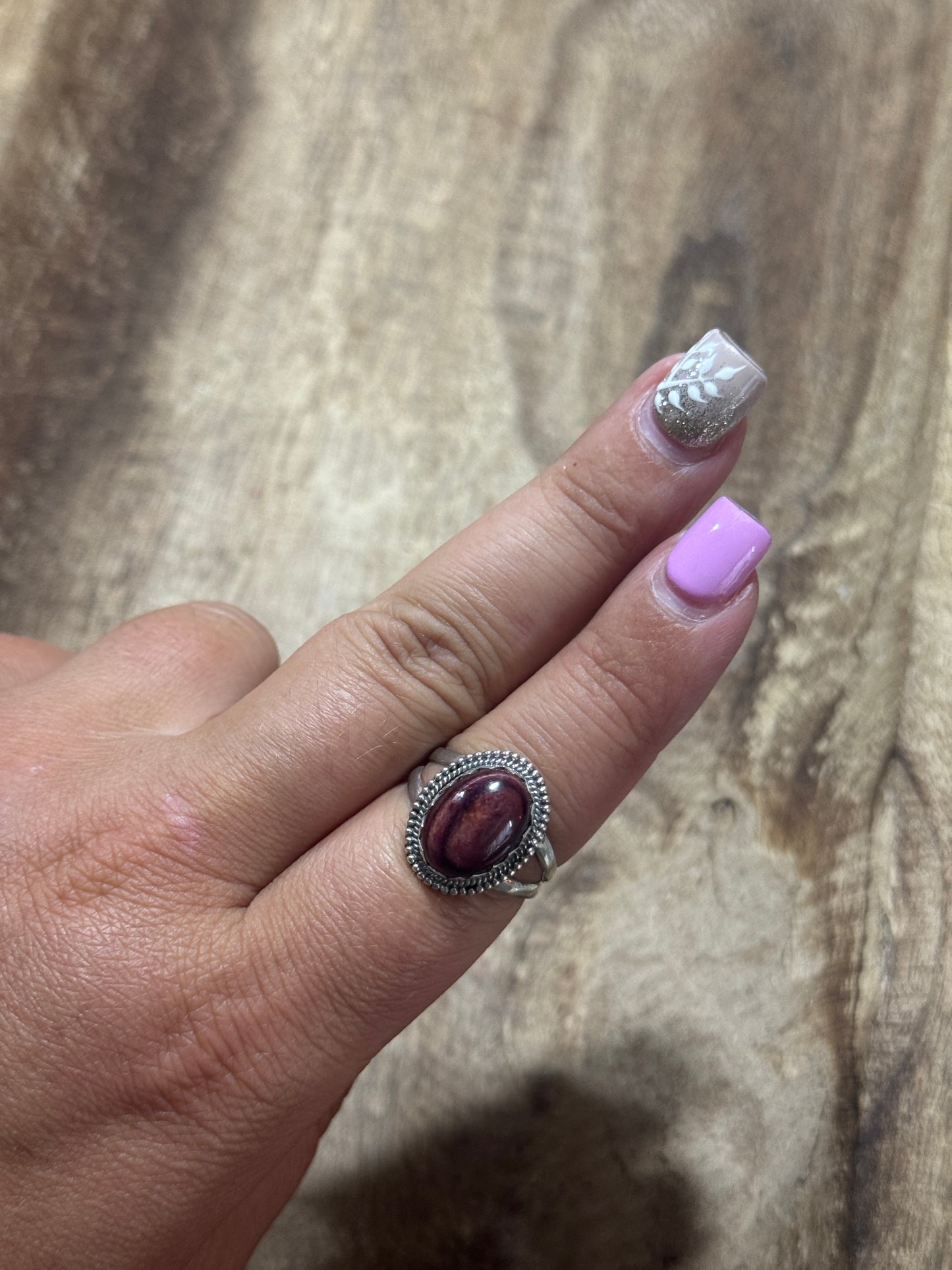 Sz 9.25 Purple Spiny Ring