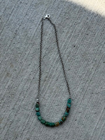 18" Mixed Turquoise Chain Necklace