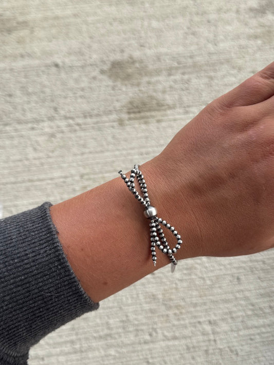 3mm stretchy bow bracelet