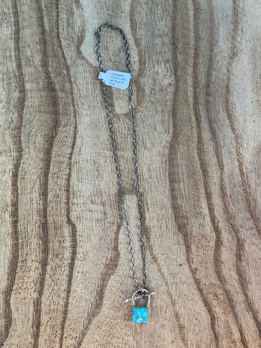 18” Turquoise Locket Necklace