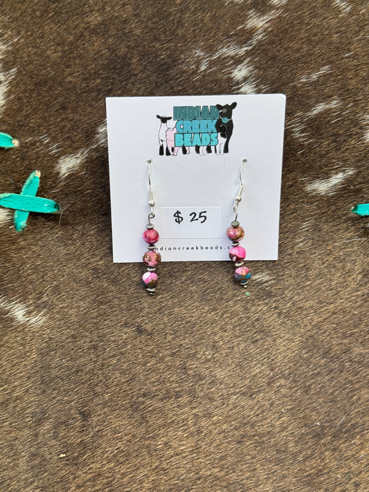 Purple Dahlia Earrings