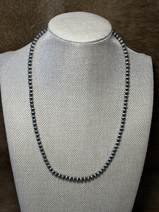 20” 5mm Silver Plated Pearls