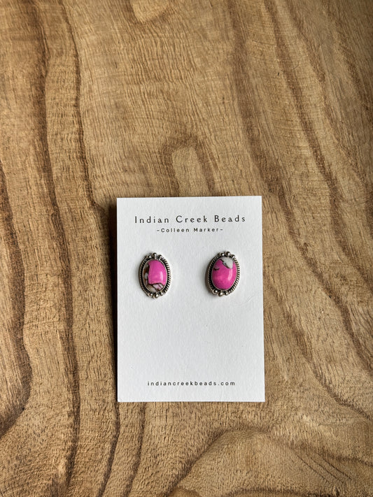 Cotton Candy Dahlia Earrings