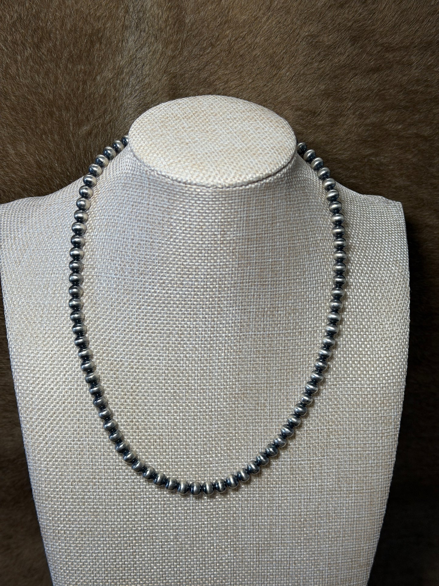 18” 6mm Silver Plated Pearls