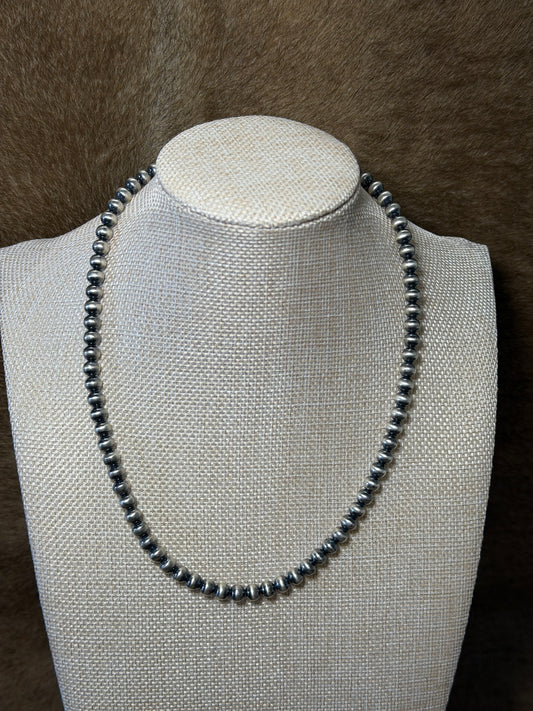 18” 6mm Silver Plated Pearls