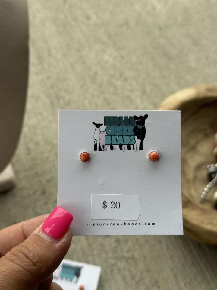 Dainty Red Spiny Stud Earrings