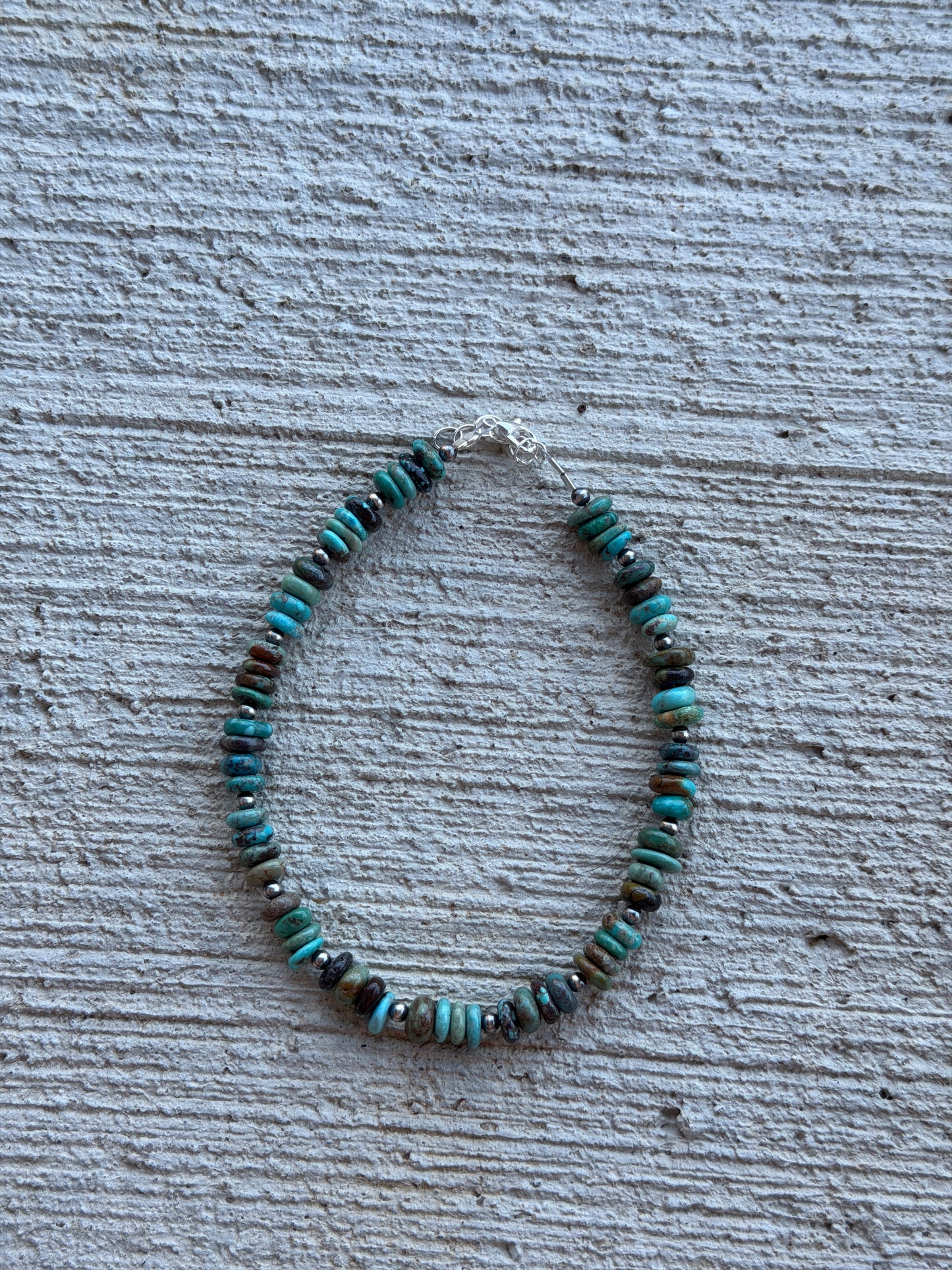9.5-10.5” Turquoise Anklet
