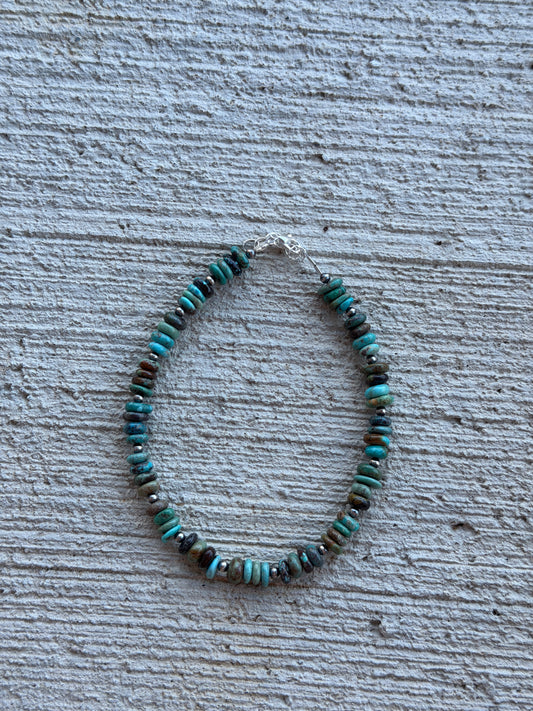 9.5-10.5” Turquoise Anklet