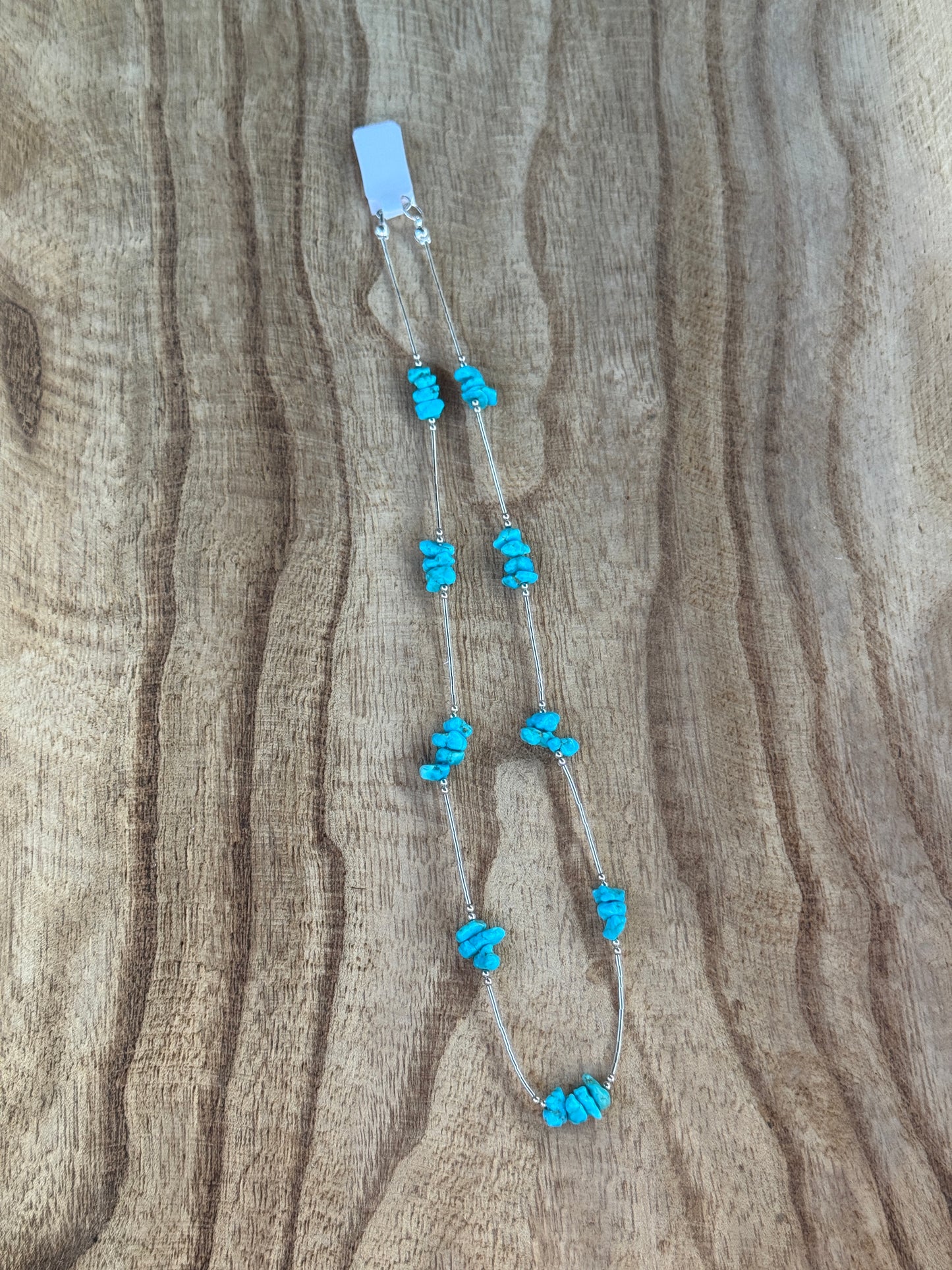 18” Liquid Silver & Turquoise