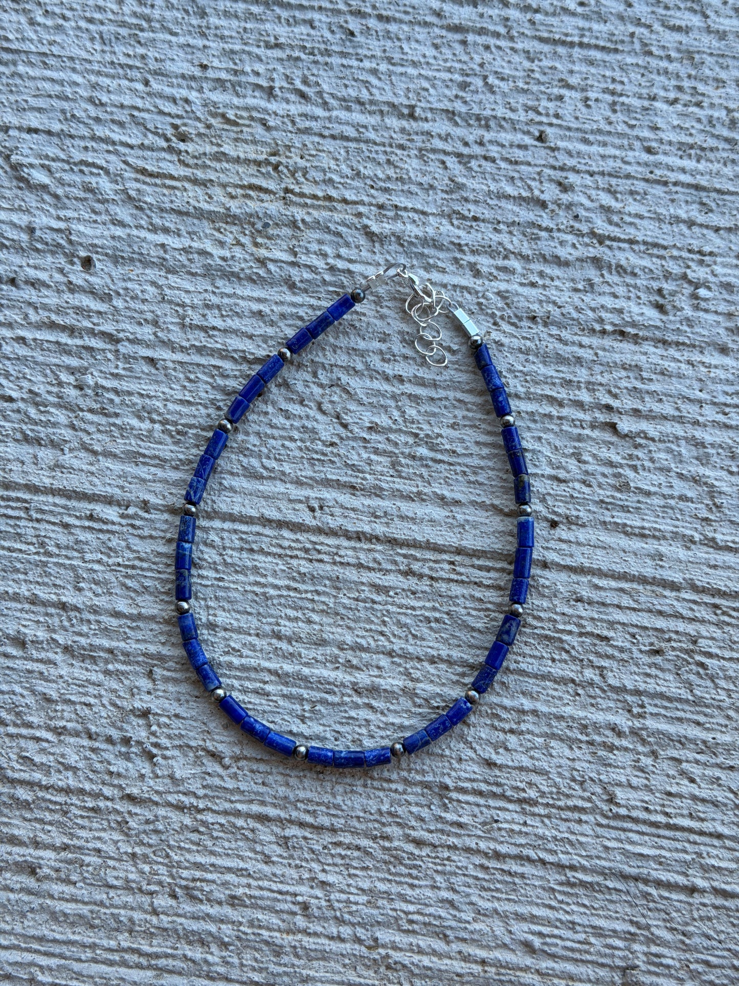 9.5-10.5” Blue Lapis Anklet