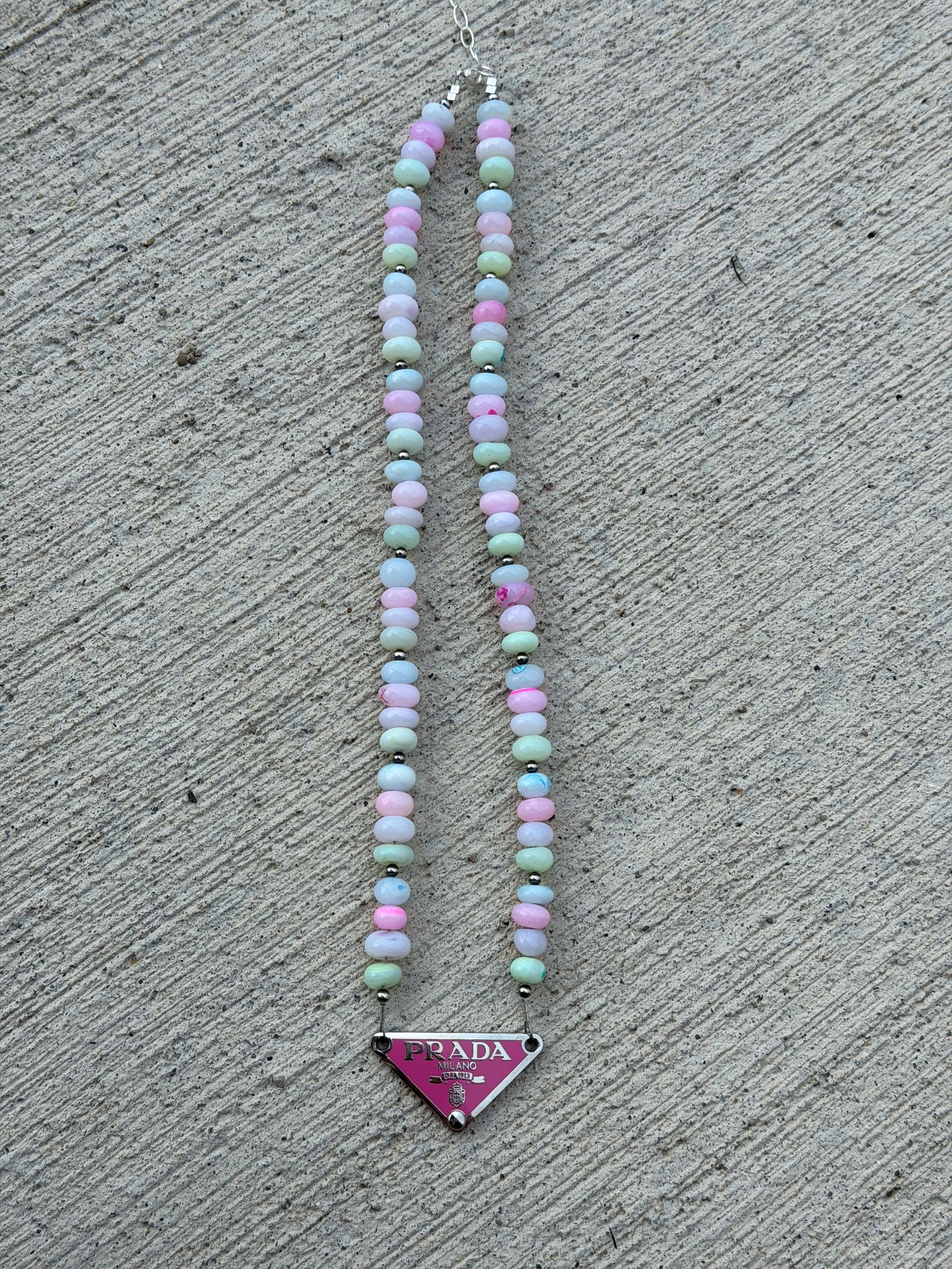 19-20" Multi Color Opal & Pink P
