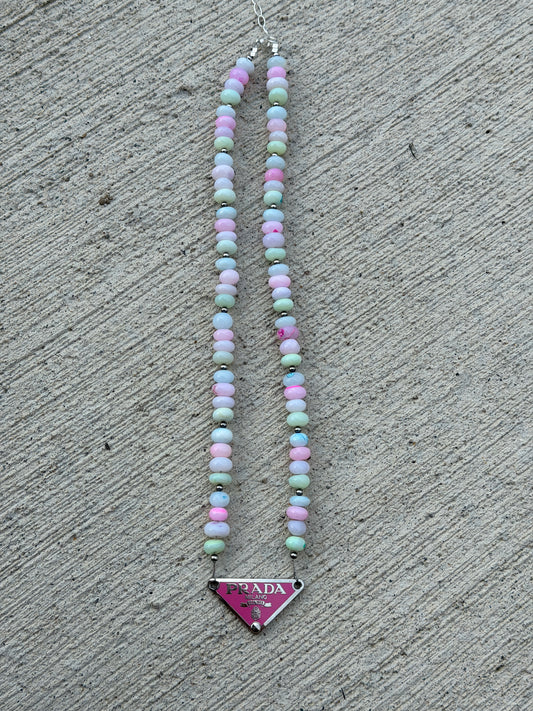19-20" Multi Color Opal & Pink P