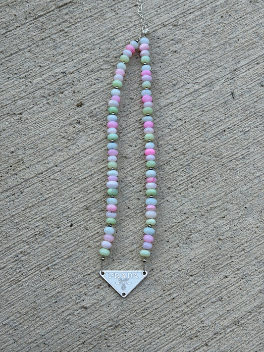 17-18.5" Multi Color Opal & White P
