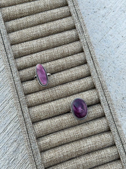Purple Spiny Adjustable Ring
