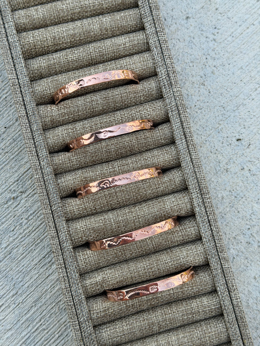 Copper Stamped Cuff