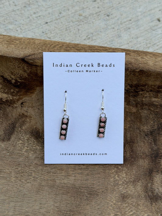 Pink Conch Dangle Earrings