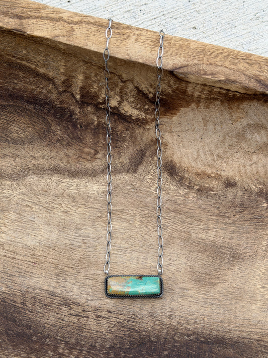18" Turquoise Bar Necklace