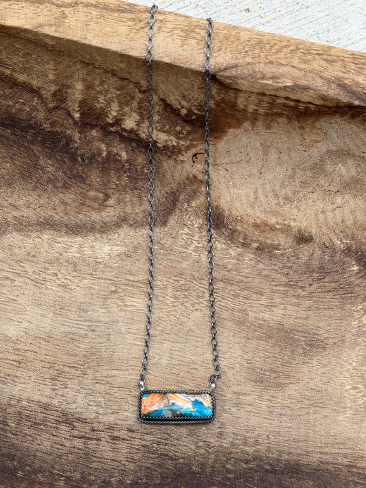 18" Kingman Spiny Bar Necklace