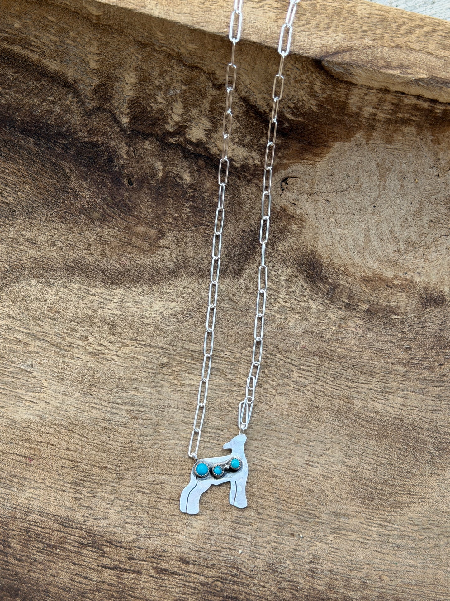 16" Sheep & Turquoise Necklace