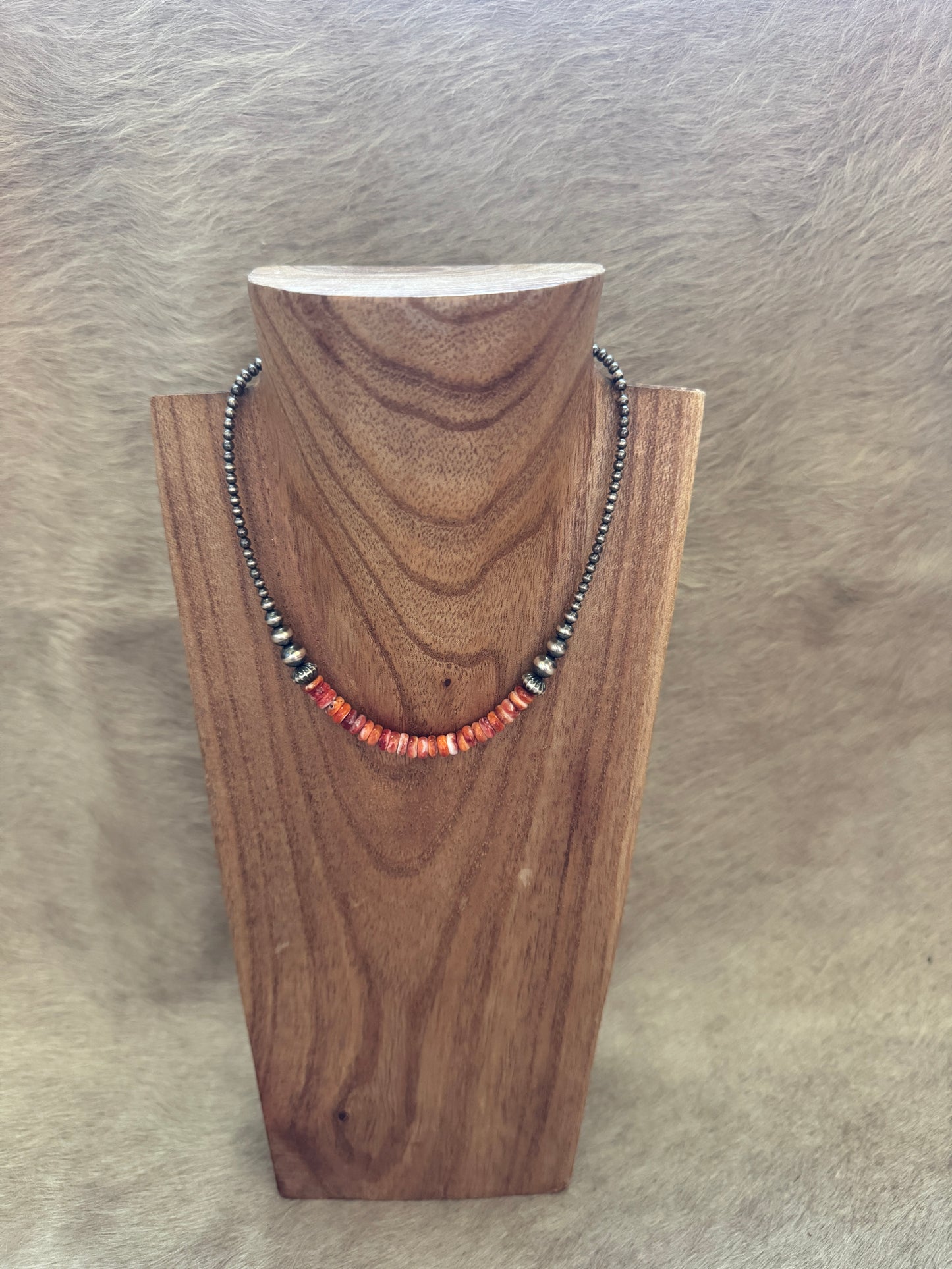 14-15.5" Pearl & Orange Spiny