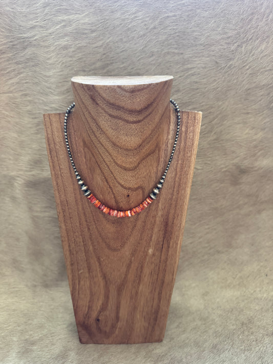 14-15.5" Pearl & Orange Spiny