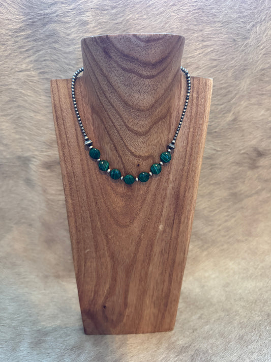 13.5-15" Pearl & Malachite