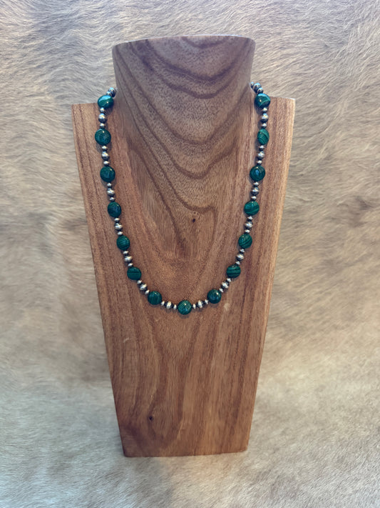 17.5-19" Pearl & Malachite