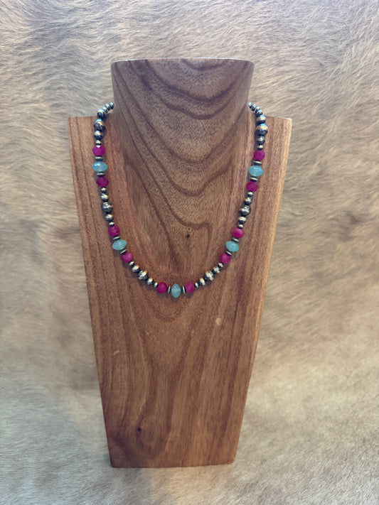 15.5-17" Pearl & Facetted