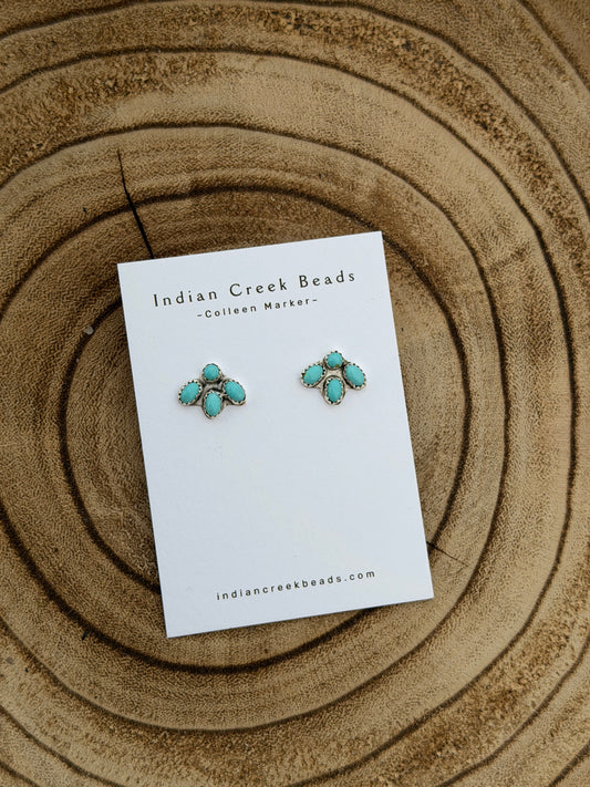Turquoise Cluster Earrings