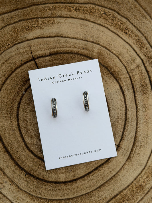 Sterling Silver Twist Hoops