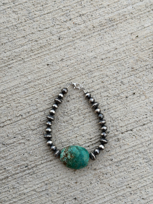 7-7.5" Pearl & Genuine Turquoise