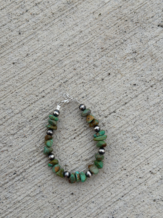 6.5-7" Pearl & Turquoise