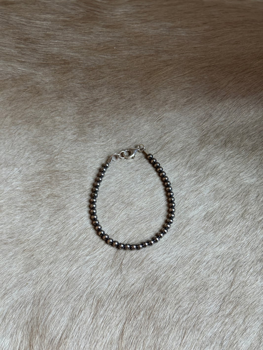 7.5" 4mm Sterling Pearl Bracelet
