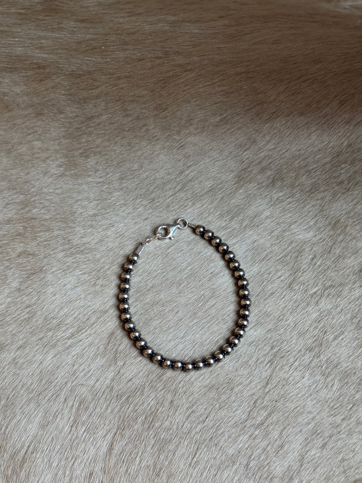 7.5" 5mm Sterling Pearl Bracelet