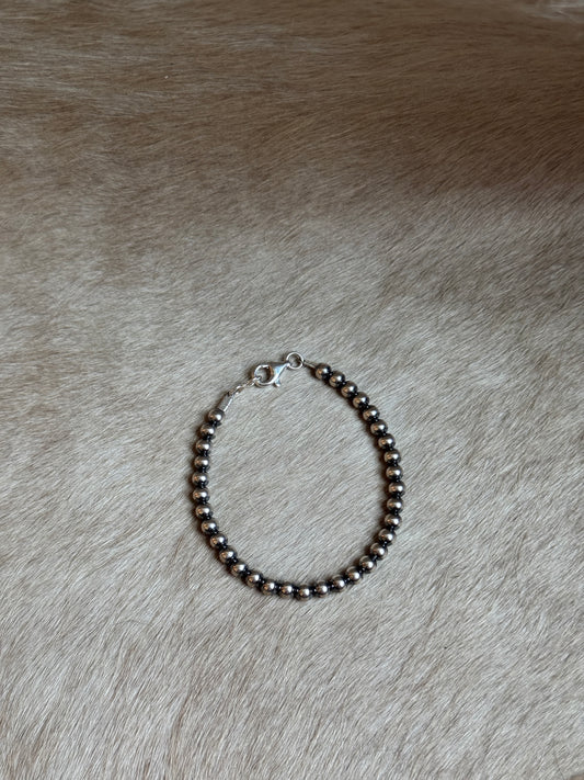 7.5" 5mm Sterling Pearl Bracelet