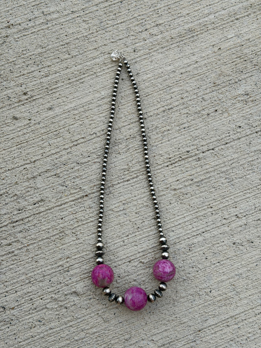 18-19" Pearl & Purple Jade
