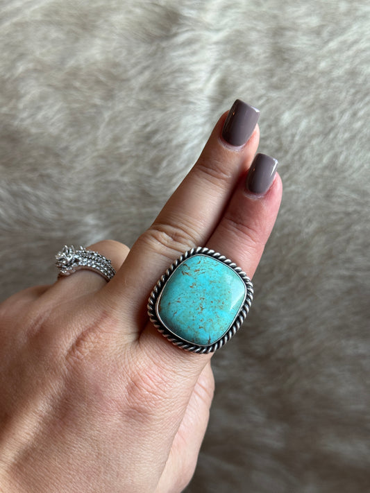 Adjustable Green Kingman Ring