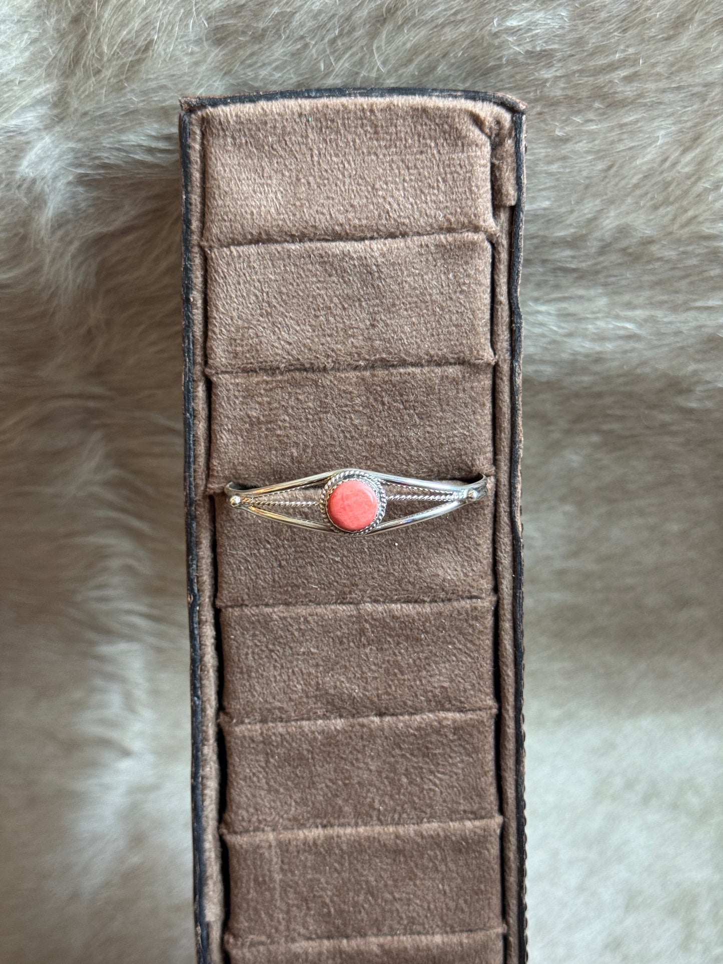 Red Spiny Sterling Cuff
