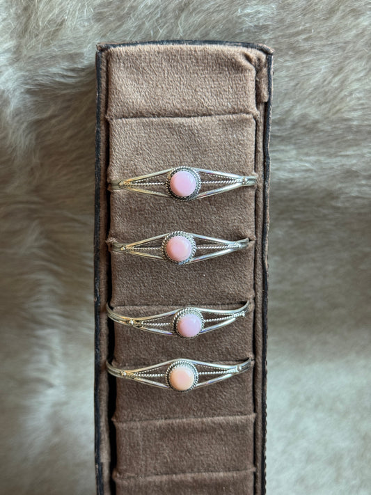 Pink Conch Sterling Cuff