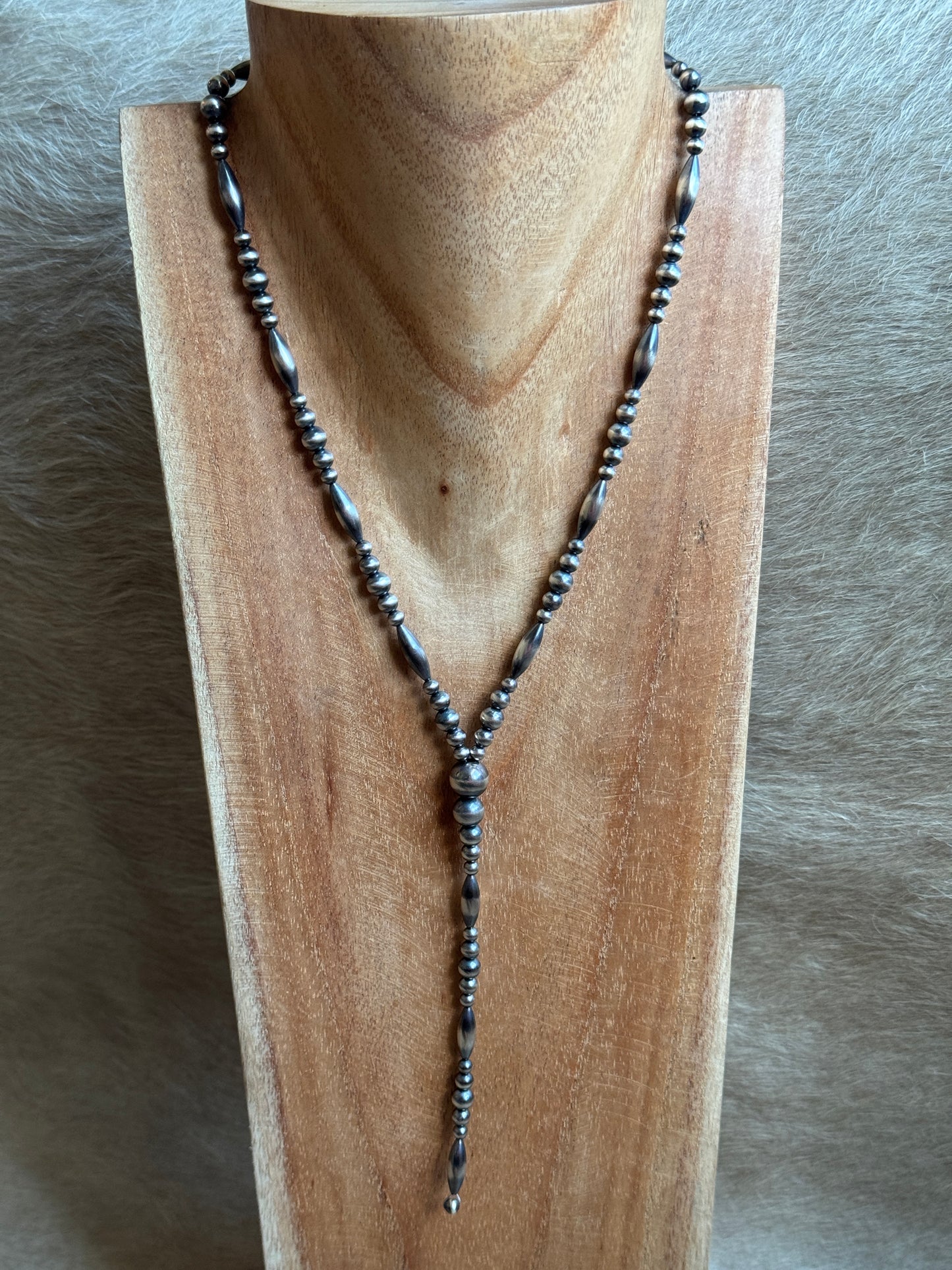 Sterling Pearl & Torpedo Lariat