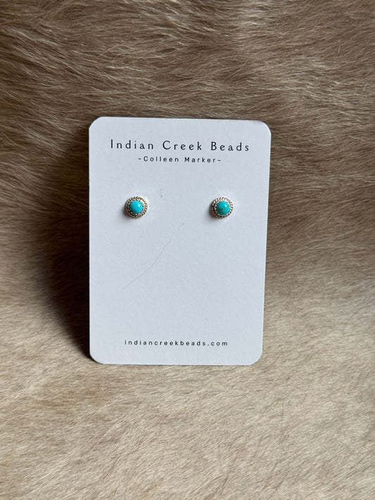 Kingman Turquoise Studs