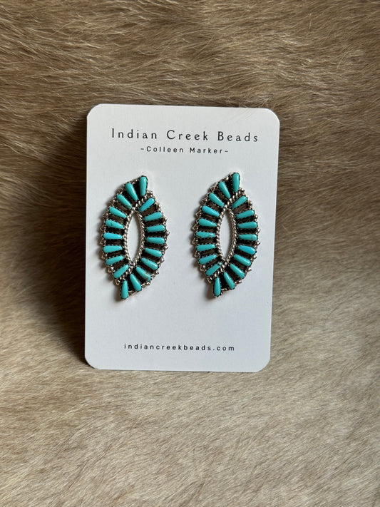 Turquoise Cluster Earrings