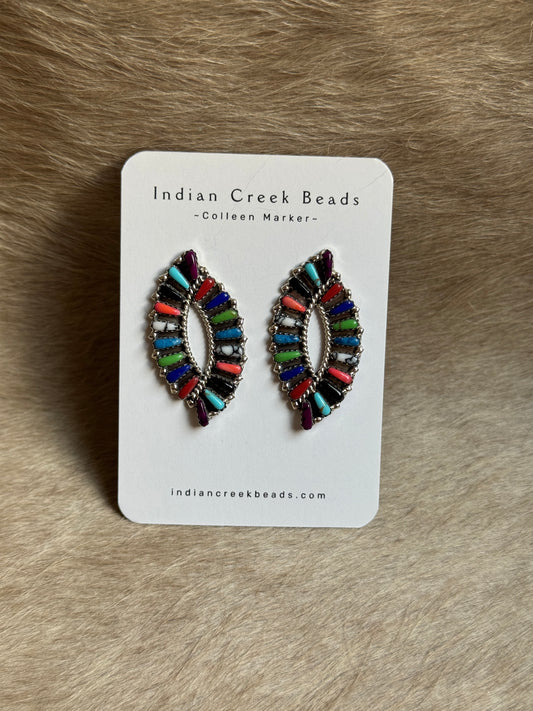 Multi-Stone Cluster Earrings