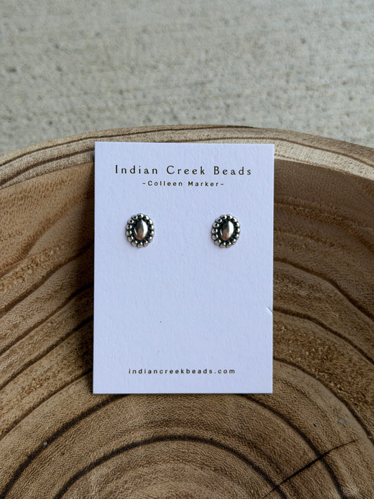 Sterling Silver Oval Conchos