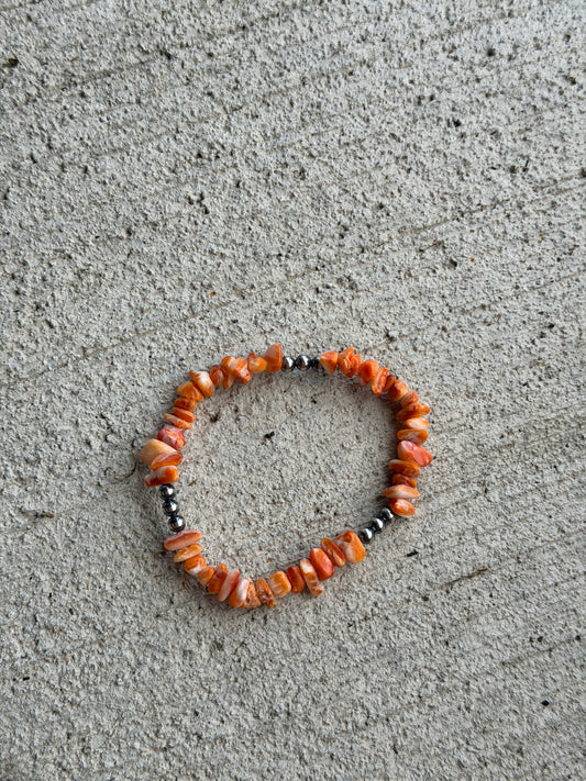 Orange Spiny Stretchy Bracelet