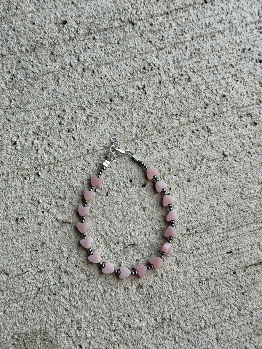 6.5-7.5" Pink Opal Hearts