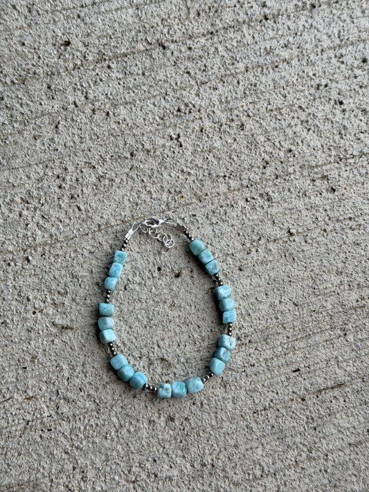 6.5-7.5" Larimar & Pearl