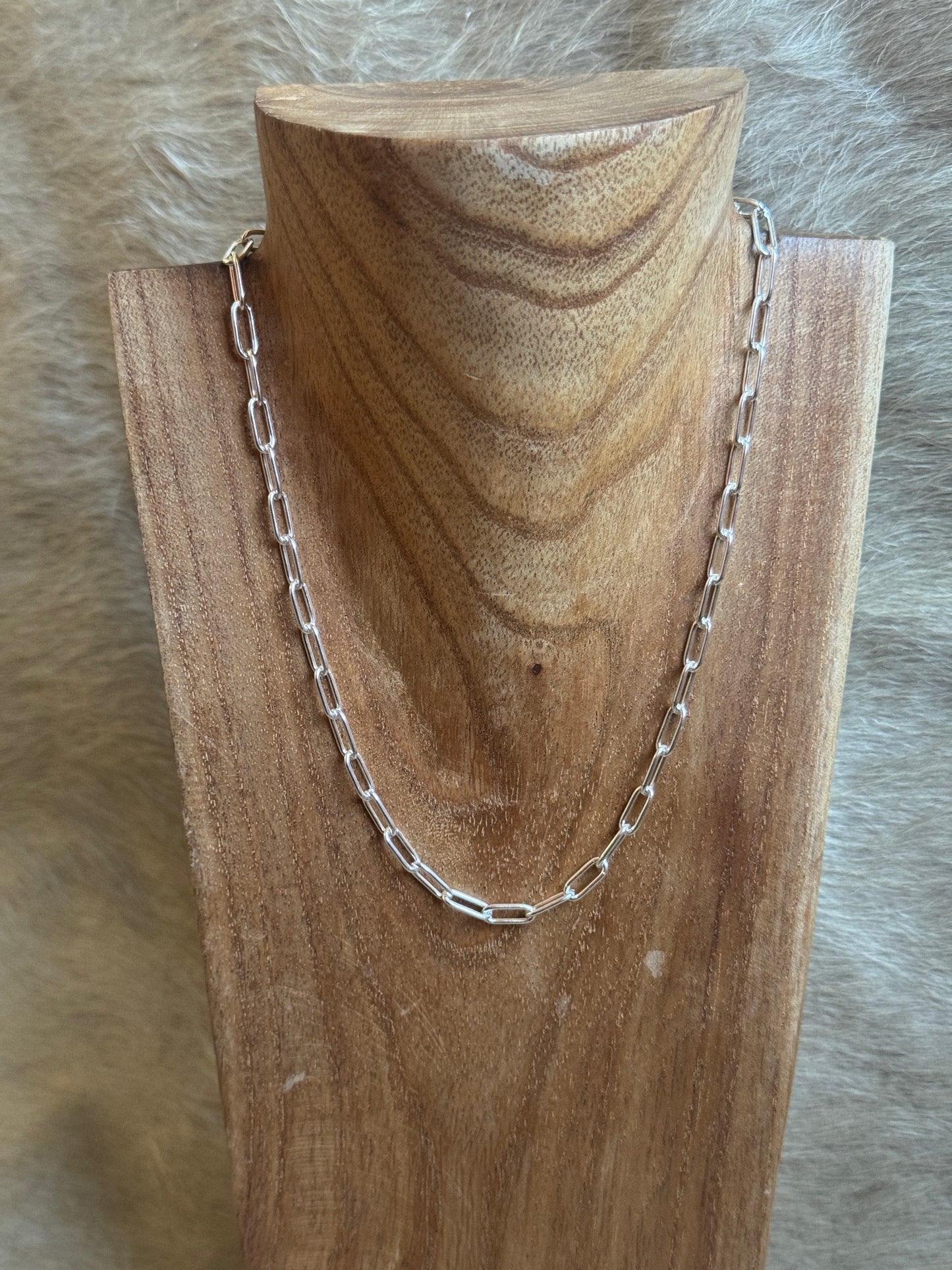 16" Sterling Silver Paperclip