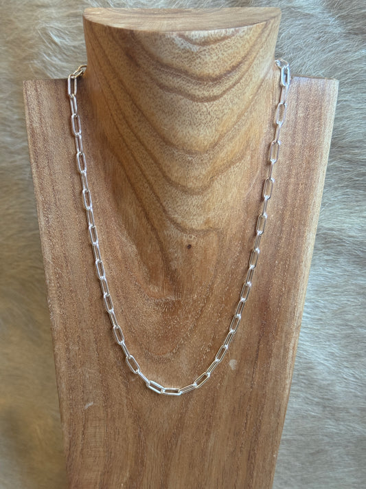 18" Sterling Silver Paperclip