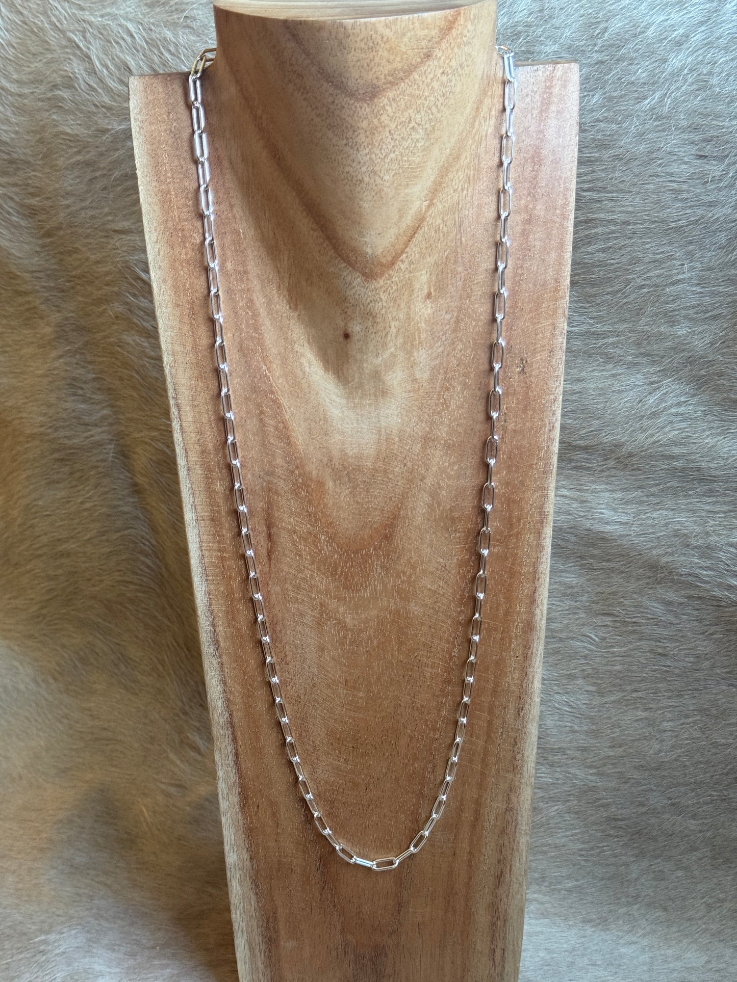 30" Sterling Silver Paperclip